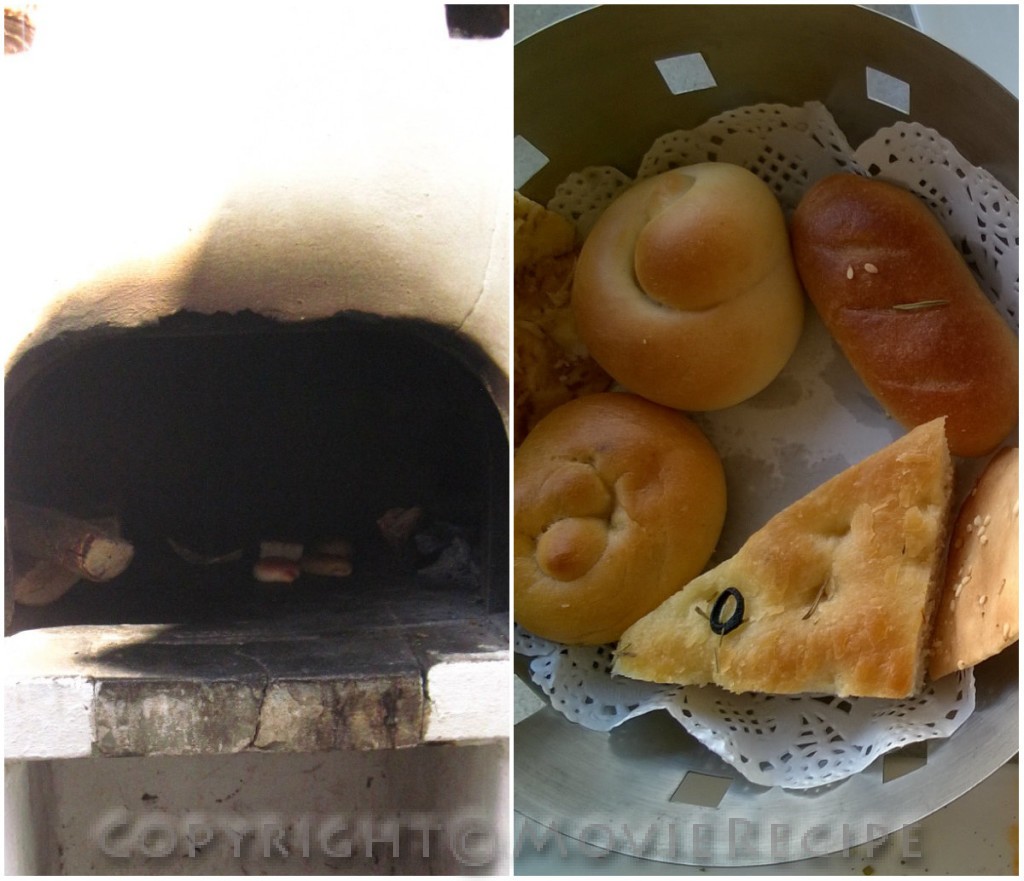 fresh bread from wood-fire oven