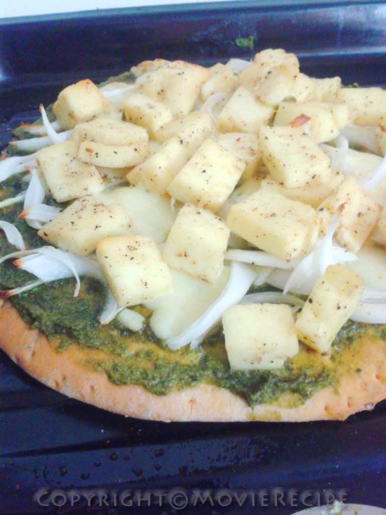 basil paneer pizza
