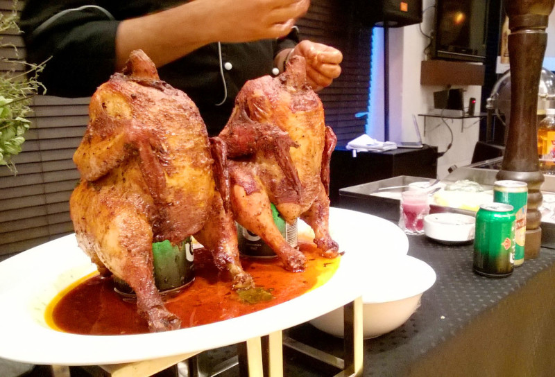 Drunken Beer Butt Chicken