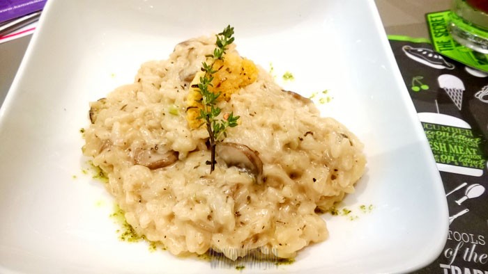 mushroom risotto at 212 cafe