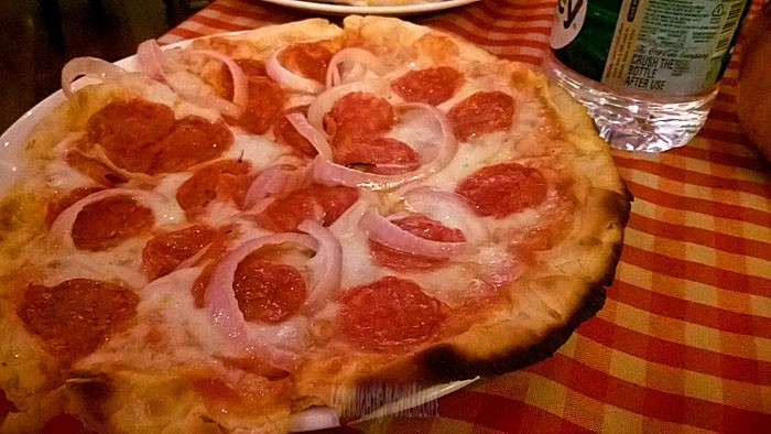 pepperoni pizza at La Terrazza - Hyatt Regency Pune