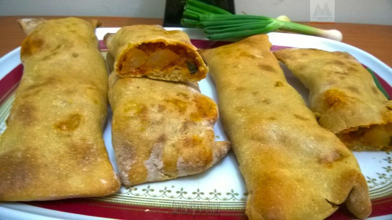 schezwan potato pockets 