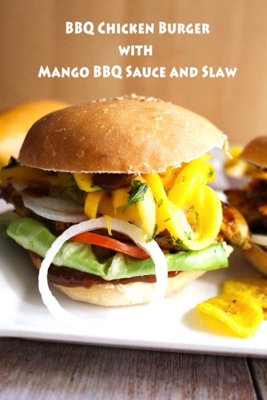 mango bbq chicken burger pinterest