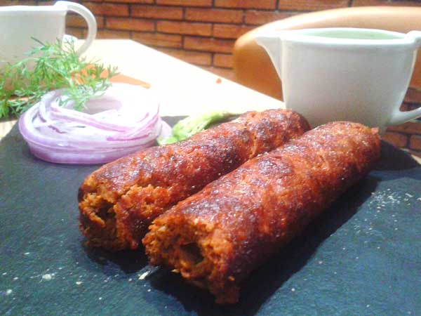 Copper Chimeny mutton-seekh-kebab