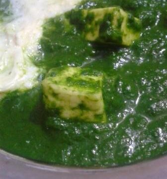 Palak Paneer - Cottage Cheese in Spinach Gravey