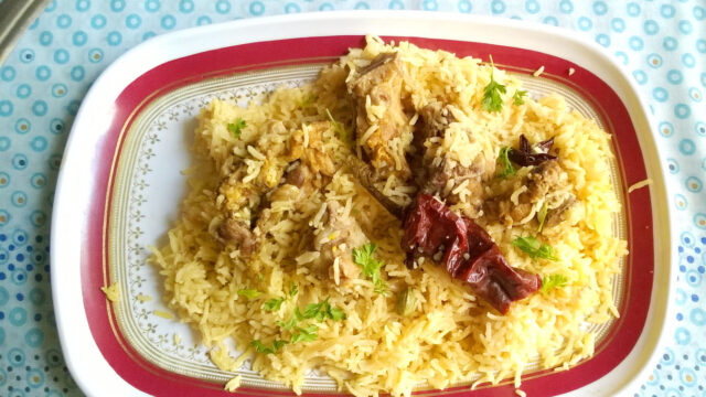 Yakhni Pilaf with Goat Meat