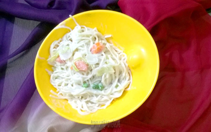 Veg Creamy  Noodles Recipe