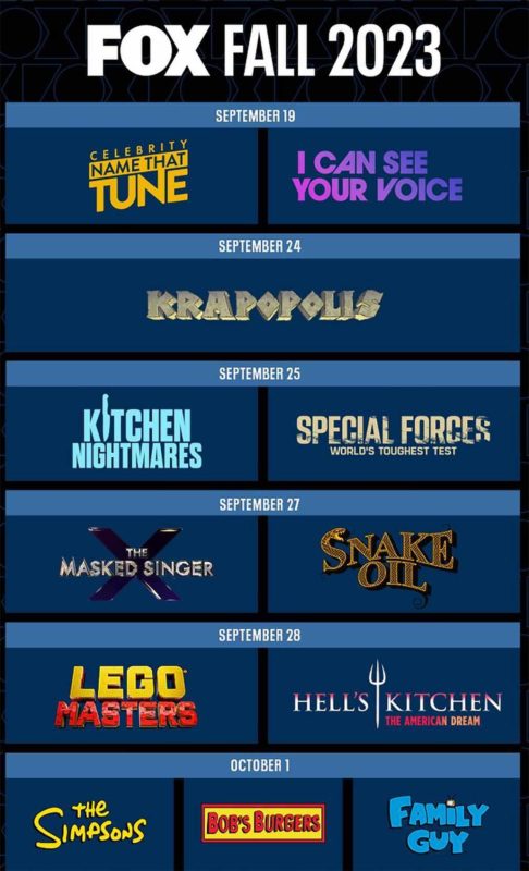 Fox 2023 Fall Releases