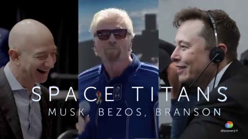 Space Titans Musk Bezos Branson on Discovery+