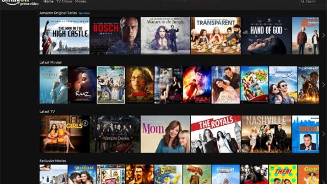 amazon prime video in India