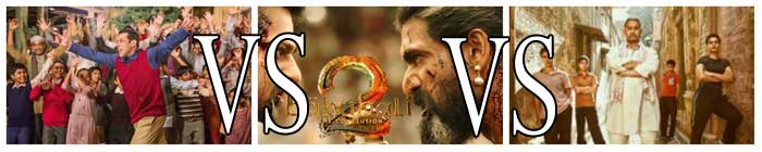 tubelght vs baahubali 2 vs dangal